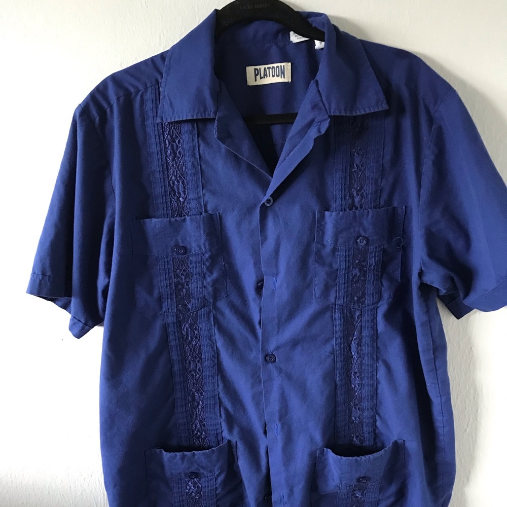 Men’s Platoon Guayabera Button Down Shirt